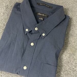 Eddie Bauer Men's Tall XL Getaway Flex Blue Button Down LS Shirt MSRP $79.99